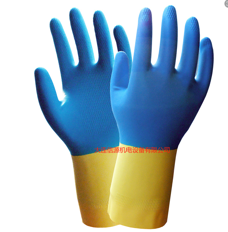 橡胶双色防化手套